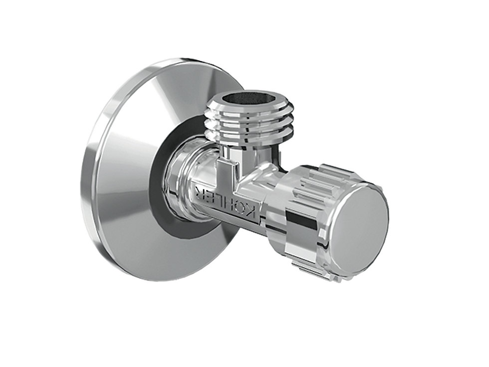 Kohler - Complementary®  Angle Stop Valve, G3/8” X G1/2” In Polished Chrome